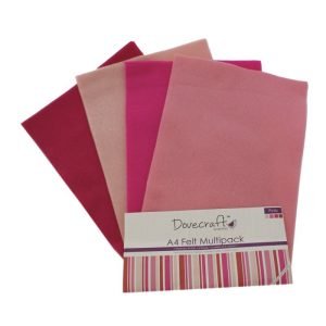 Dovecraft - A4 Felt - Pinks