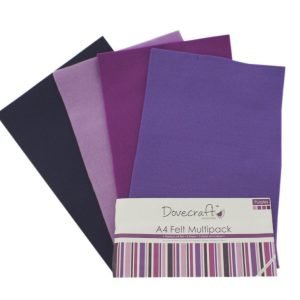 Dovecraft - A4 Felt - Purples