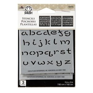 FoklArt Stencil 3 Piece Fairy ABC