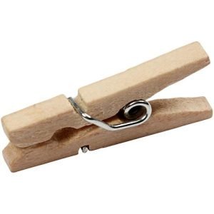 Create Craft - Mini Clothes Pegs - 25x3mm - Birch -100pc