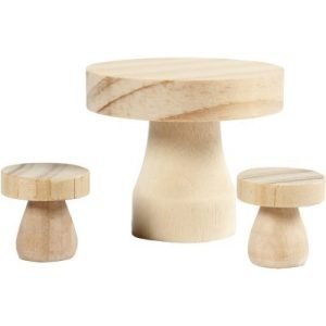 Mushroom Table with Stools 6x5cm 2.