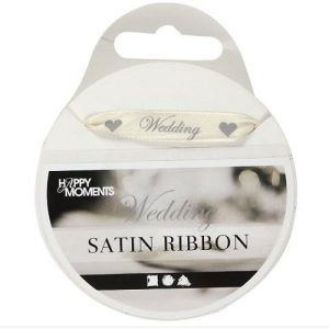 Create Craft - Wedding Ribbon 8m Off-White &Silver