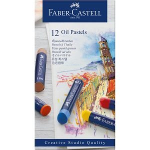 Faber-Castell Coloured Oil Pastels 12pk