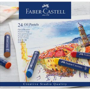 Faber-Castell Coloured Oil Pastels 24pk