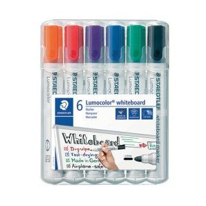 Staedtler Lumocolor Whiteboard Marker Bullet 351 - Assorted 6pk