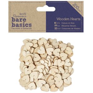 Wooden Hearts 200pcs