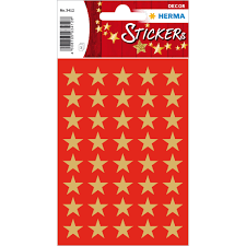 Stickers Stars 15mm Gold 120 Approx