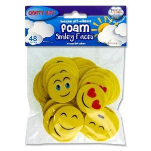 Foam Smiley Faces 48 pcs