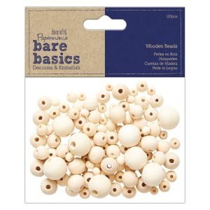 Round Wooden Beads - 120 Pack