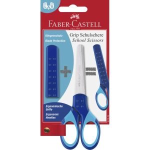 Grip School Scissors Blue with Blade Protector BC