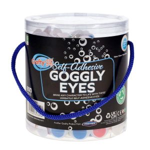 Goggly EyesTub 600 Self Adhesive  - Coloured