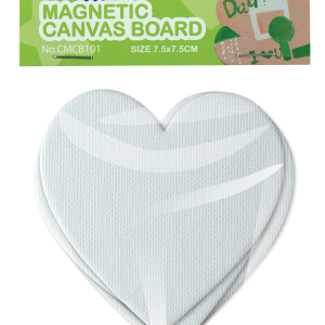 Canvas Board Magnetic heart 7.5x7.5cm pack 4