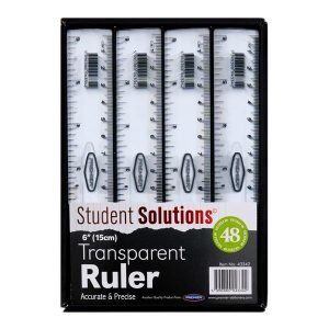 Student Solutions 6"/15Cm Transparent Ruler 1 Only