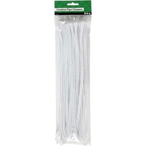 Pipe Cleaners - White 6mmx30cm (Pack of 50)