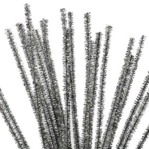 Pipe Cleaners - Silver 6mm x30cm (Pack of 24)