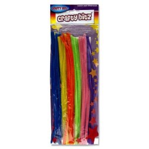 Crafty Bitz 12" Pipe Cleaners Stems - Neon Chenille