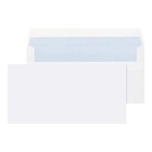 Envelope White DL Plain 90grms Self Seal -Box 1000