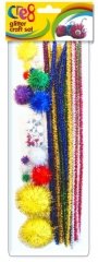 Glitter Craft Set Pipe Cleaners & Pom Poms