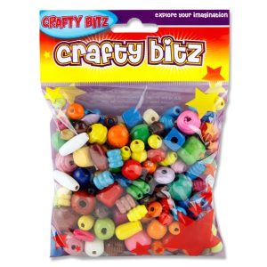 Crafty Bitz Wooden Coloured Beads - 100g