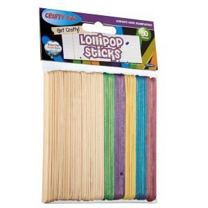 Crafty Bitz Pkt.50 Asst Wooden Lollipop Sticks