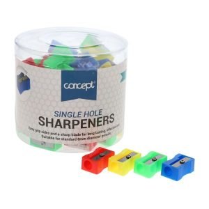 Premier Office Plastic Pencil Sharpener Cdu - 4 Asst Tub 72