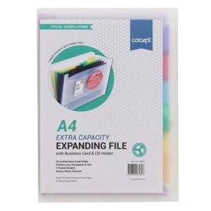 Concept A4 7 Pocket Expanding File