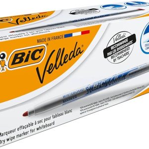 BIC 1721 Whiteboard Slim Marker Bullet  Red Pack of 24