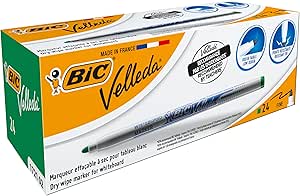BIC 1741 Whiteboard Slim Marker Bullet Green Pack of 24