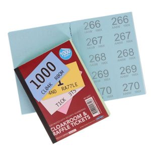 Premier Office Book 1-1000 Cloakroom & Raffle Tickets