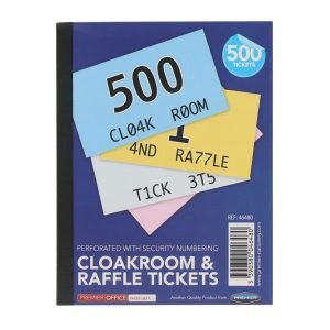Premier Office Book 1-500 Cloakroom & Raffle Tickets